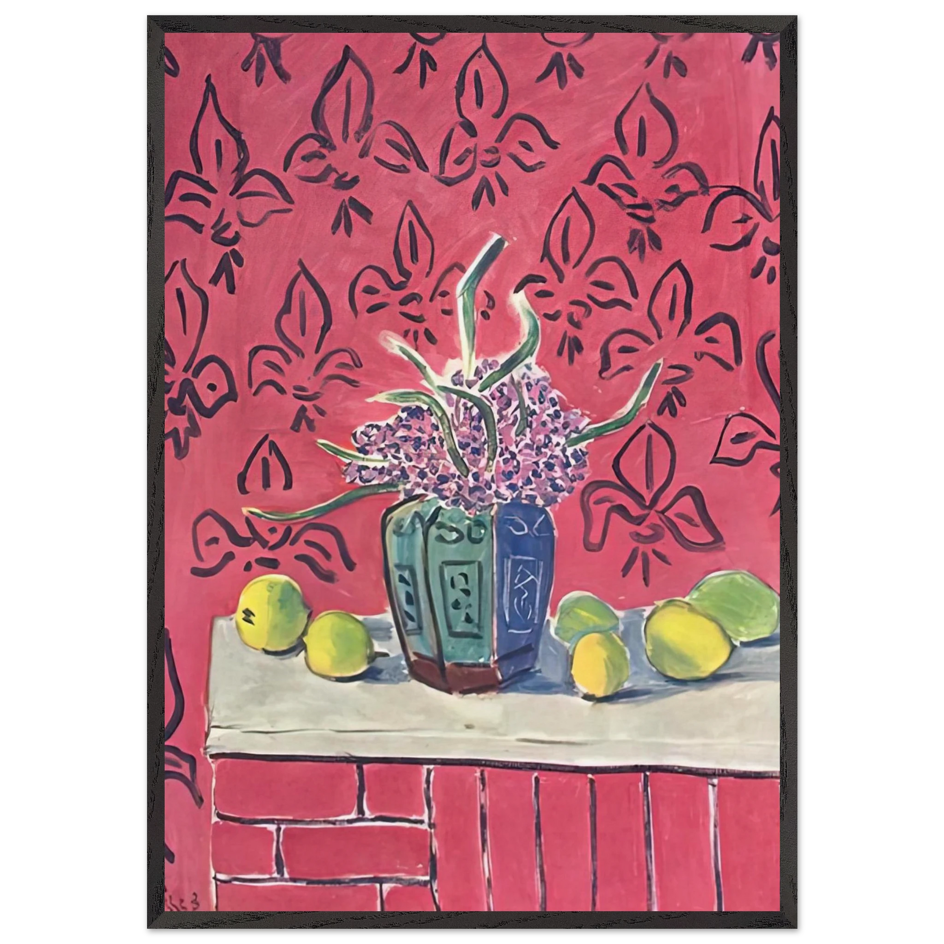 STILL LIFE WITH LEMONS 1943 - Henri Matisse Framed Art Print – Black Wooden Frame - Default Title - -Framed Art Print