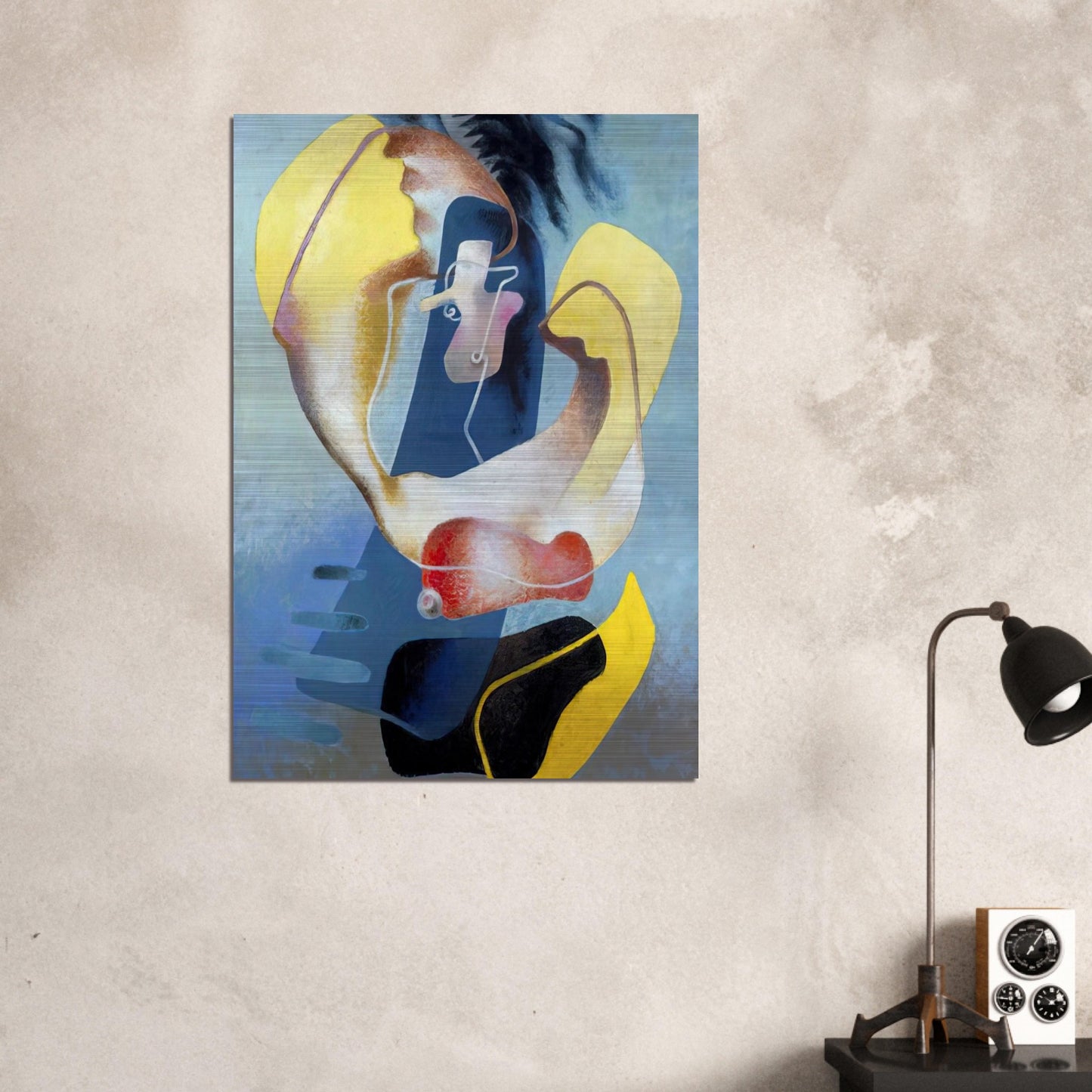 FIGURA NELLO SPAZIO I 1937 - Enrico Prampolini Brushed Aluminum Print - 70x100 cm / 28x40 inches | Enrico Prampolini Aluminum Print | Enrico Prampolini Prints