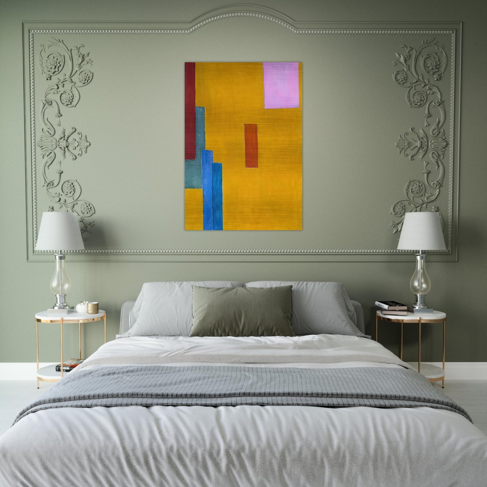 ABSTRACT PAINTING 1914 - Vanessa Bell Brushed Aluminum Print - 70x100 cm / 28x40 inches | Vanessa Bell Aluminum Print | Vanessa Bell Prints