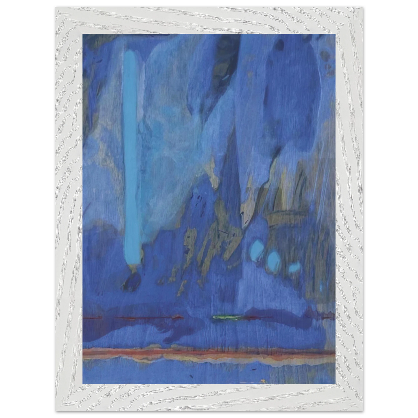 Helen Frankenthaler - Tales of Genji III - 1998 Wall art - 40x40 cm / 16x16 inches - Premium Wooden Framed Poster With Fine Art Paper - Black frame