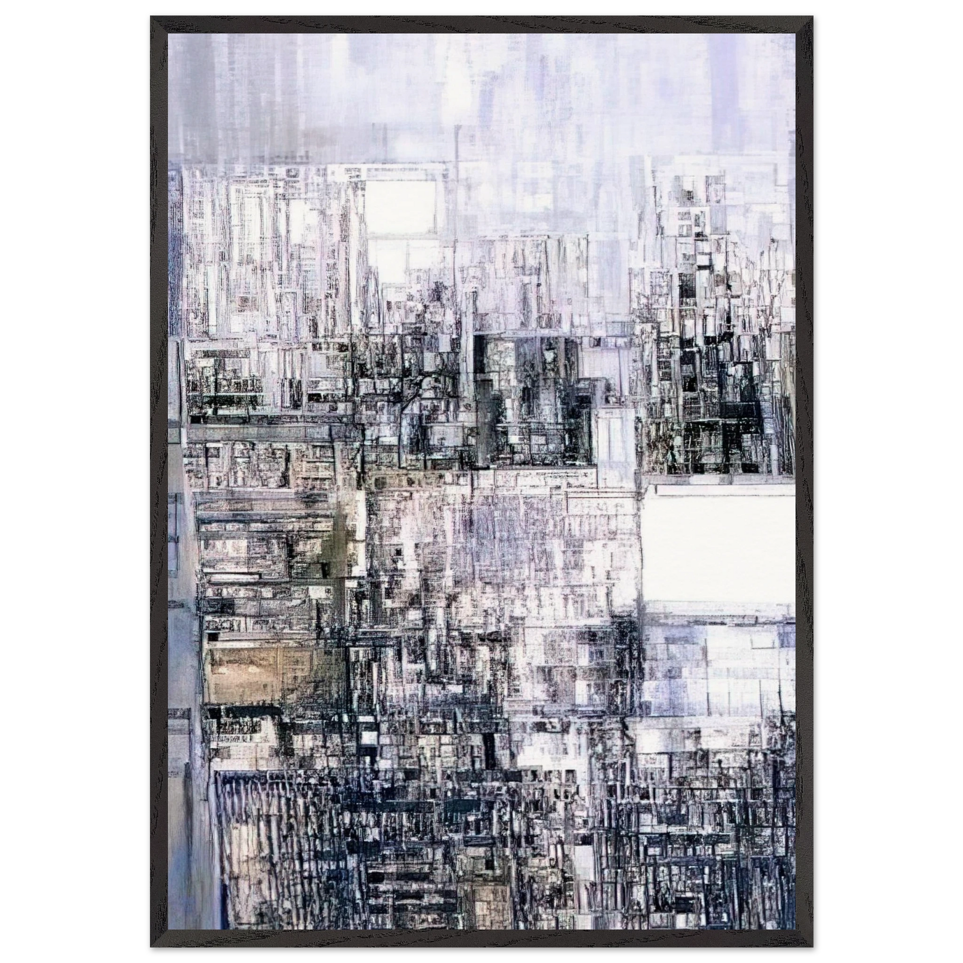 New Amsterdam II - 1970 - Maria Helena Vieira da Silva Framed Art Print – Black Wooden Frame - Default Title - -Framed Art Print