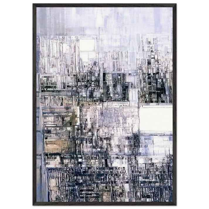 New Amsterdam II - 1970 - Maria Helena Vieira da Silva 70x100 cm / 28x40 inches Framed Art Print – Black Wooden Frame