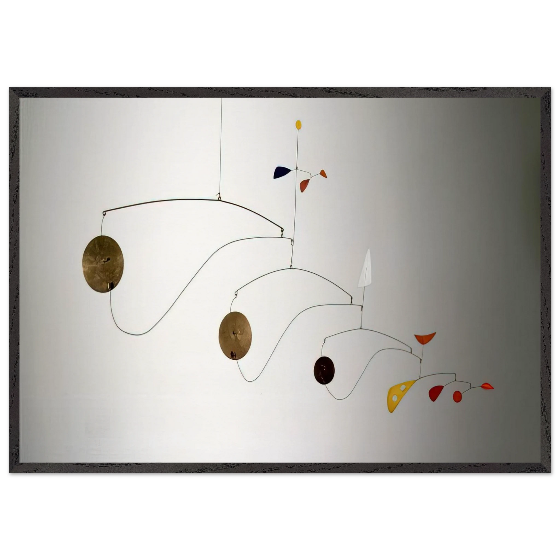 TRIPLE GONG 1948 - Alexander Calder Framed Art Print – Black Wooden Frame - Default Title - -Framed Art Print