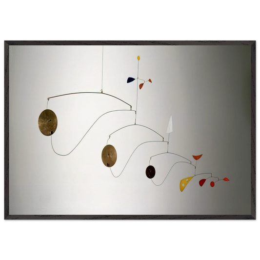 TRIPLE GONG 1948 - Alexander Calder Framed Art Print – Black Wooden Frame - Default Title - -Framed Art Print