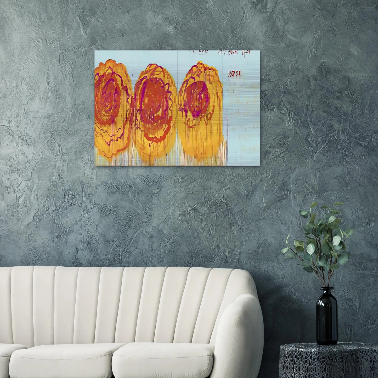 The Rose  I  - Cy Twombly Brushed Aluminum Print - 70x100 cm / 28x40 inches | Cy Twombly Aluminum Print | Cy Twombly Prints