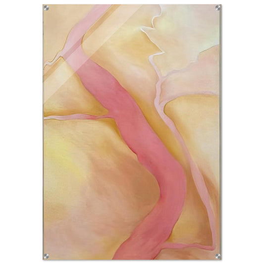 It Was Yellow and Pink II - Georgia O'Keeffe Acrylic Print - 70x100 cm / 28x40″ inches