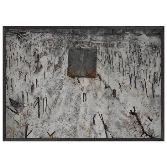 BLACK FLAKES 2006 - Anselm Kiefer Framed Art Print – Black Wooden Frame - Default Title - -Framed Art Print