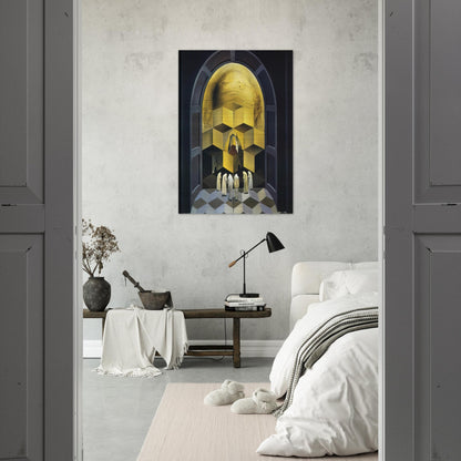 SKULL OF ZURBARAN - Salvador Dali Brushed Aluminum Print - 70x100 cm / 28x40 inches | Salvador Dali Aluminum Print | Salvador Dali Prints