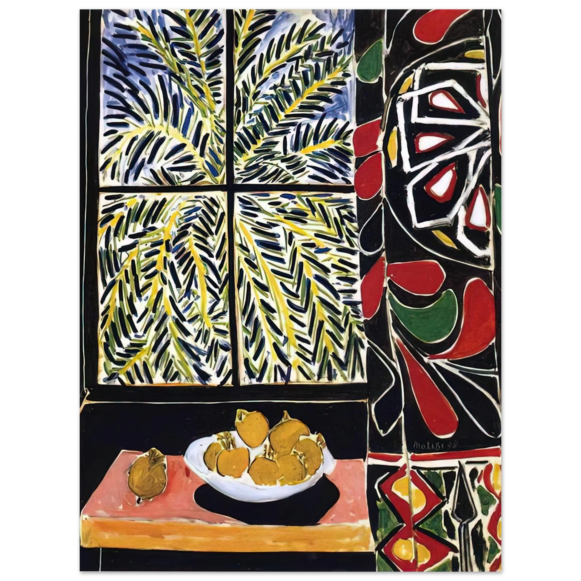 Henri Matisse - INTERIOR WITH EGYPTIAN CURTAIN 1948 Fine Art Poster - Default Title