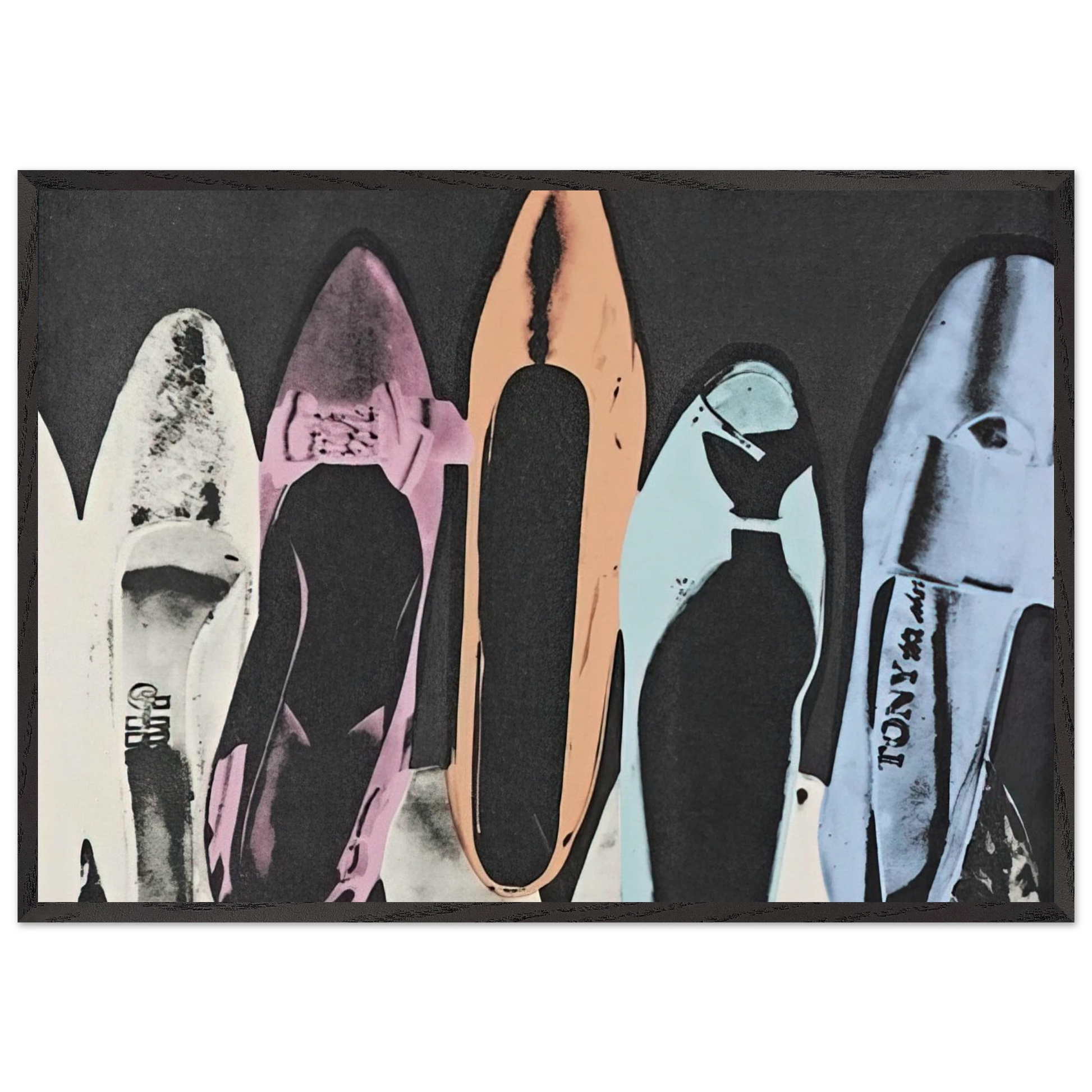 Diamond Dust Shoes - Andy Warhol Framed Art Print – Black Wooden Frame - Default Title - -Framed Art Print