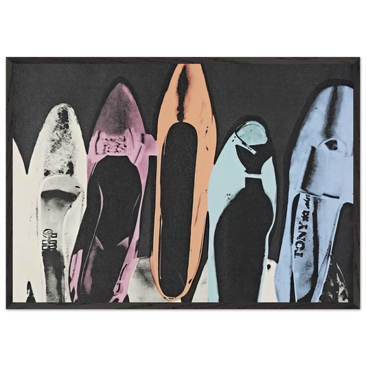 Diamond Dust Shoes - Andy Warhol Framed Art Print – Black Wooden Frame - Default Title - -Framed Art Print
