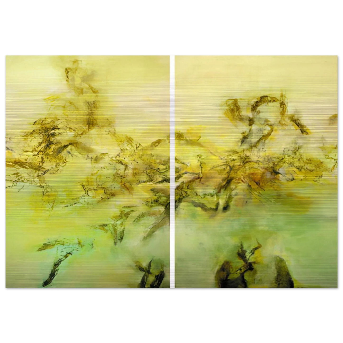 27 10 2002 2002 - Zao Wou-Ki Brushed Aluminum Print - 70x100 cm / 28x40 inches | Zao Wou-Ki Aluminum Print | Zao Wou-Ki Prints