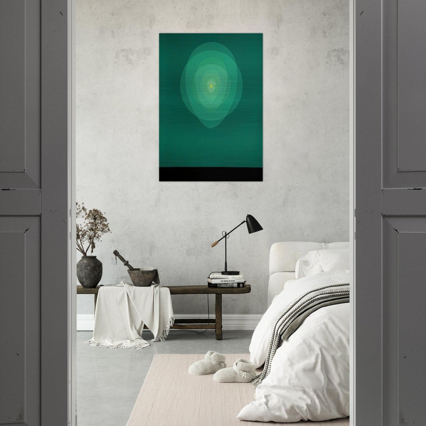 Green Mandala - 1969 - Clarence Holbrook Carter Brushed Aluminum Print - 70x100 cm / 28x40 inches | Clarence Holbrook Carter Aluminum Print | Clarence Holbrook Carter Prints