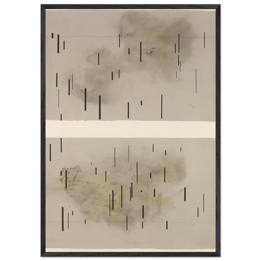 Global Village 37-48 Diptych - 1989 - John Cage Framed Art Print – Black Wooden Frame - Default Title - -Framed Art Print