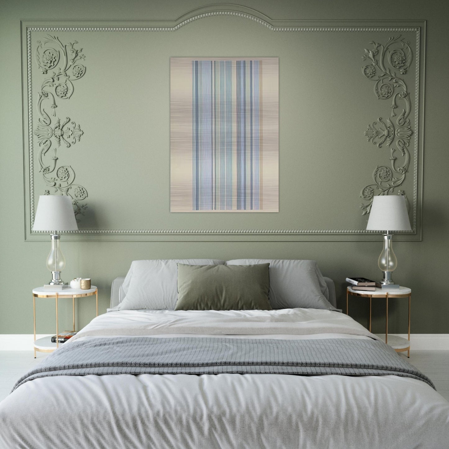 Blue Bird - 1978 - Gene Davis Brushed Aluminum Print - 70x100 cm / 28x40 inches | Gene Davis Aluminum Print | Gene Davis Prints