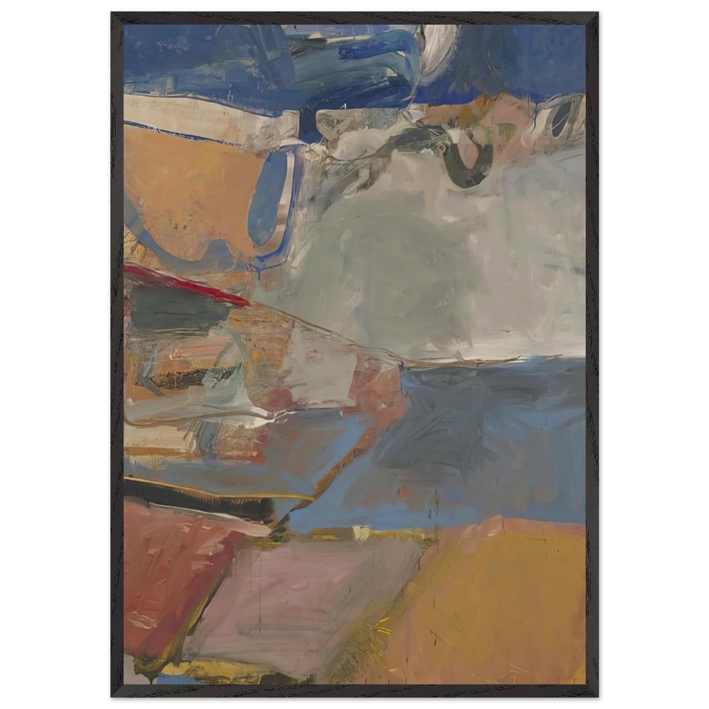 Berkeley 22 - Richard Diebenkorn Framed Art Print – Black Wooden Frame - Default Title - -Framed Art Print