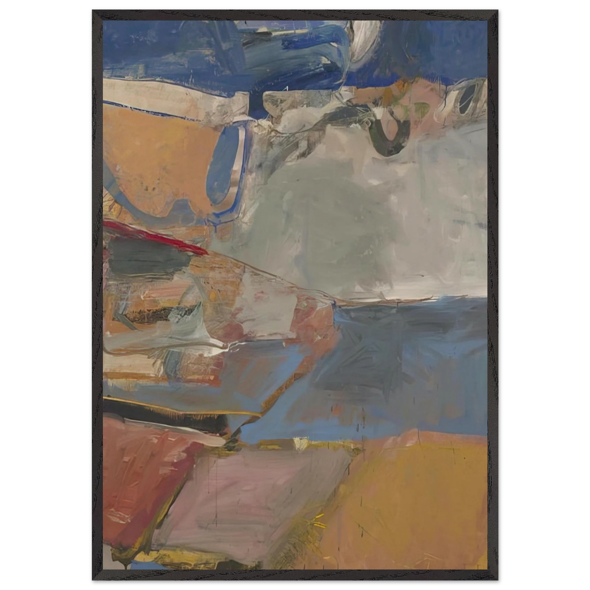 Berkeley 22 - Richard Diebenkorn Framed Art Print – Black Wooden Frame - Default Title - -Framed Art Print