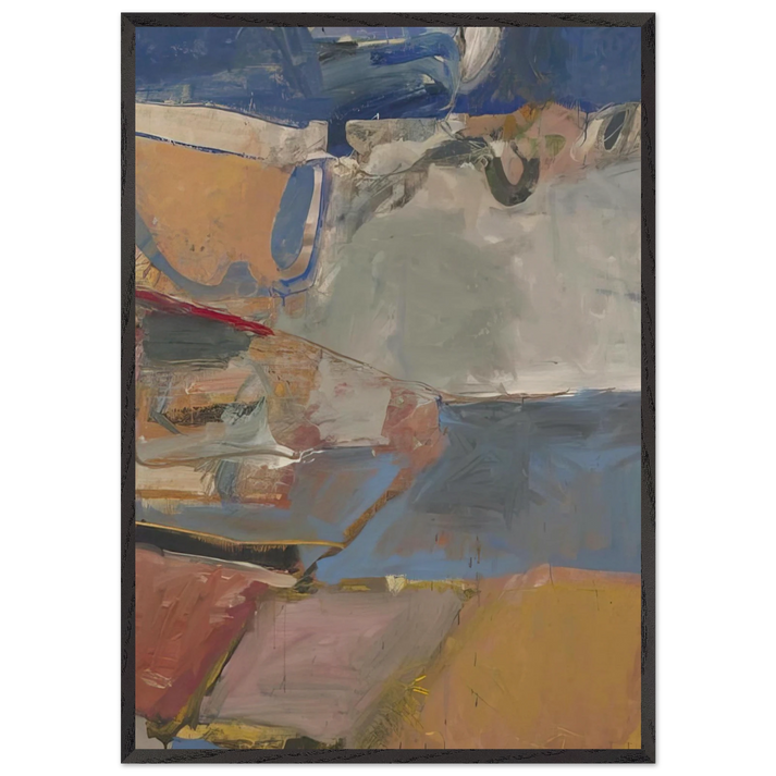 Berkeley 22 - Richard Diebenkorn 70x100 cm / 28x40 inches Framed Art Print – Black Wooden Frame