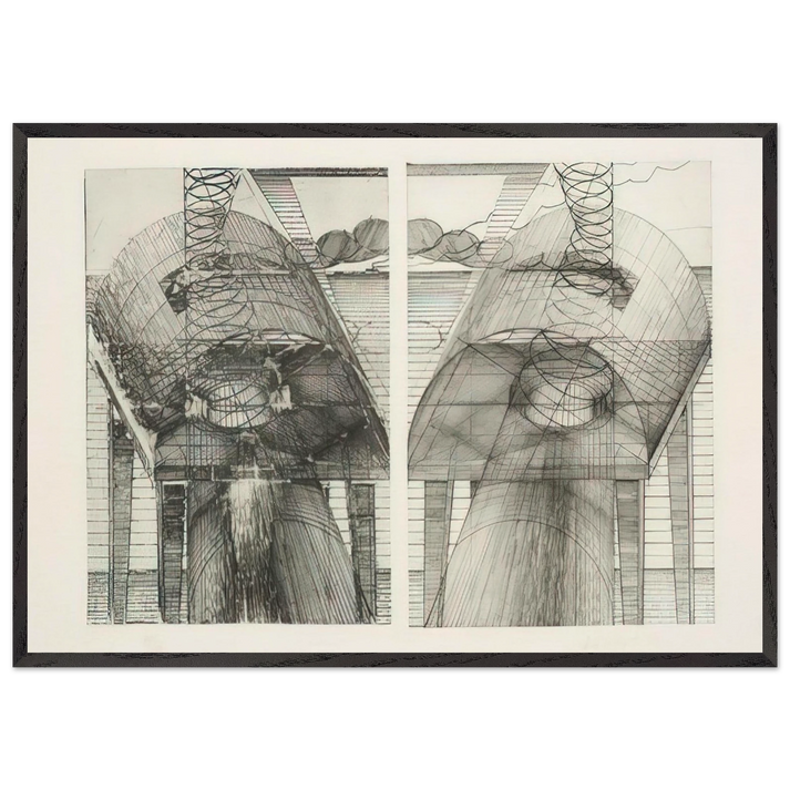 By the Sea - 1971 - Dieter Roth 70x100 cm / 28x40 inches Framed Art Print – Black Wooden Frame