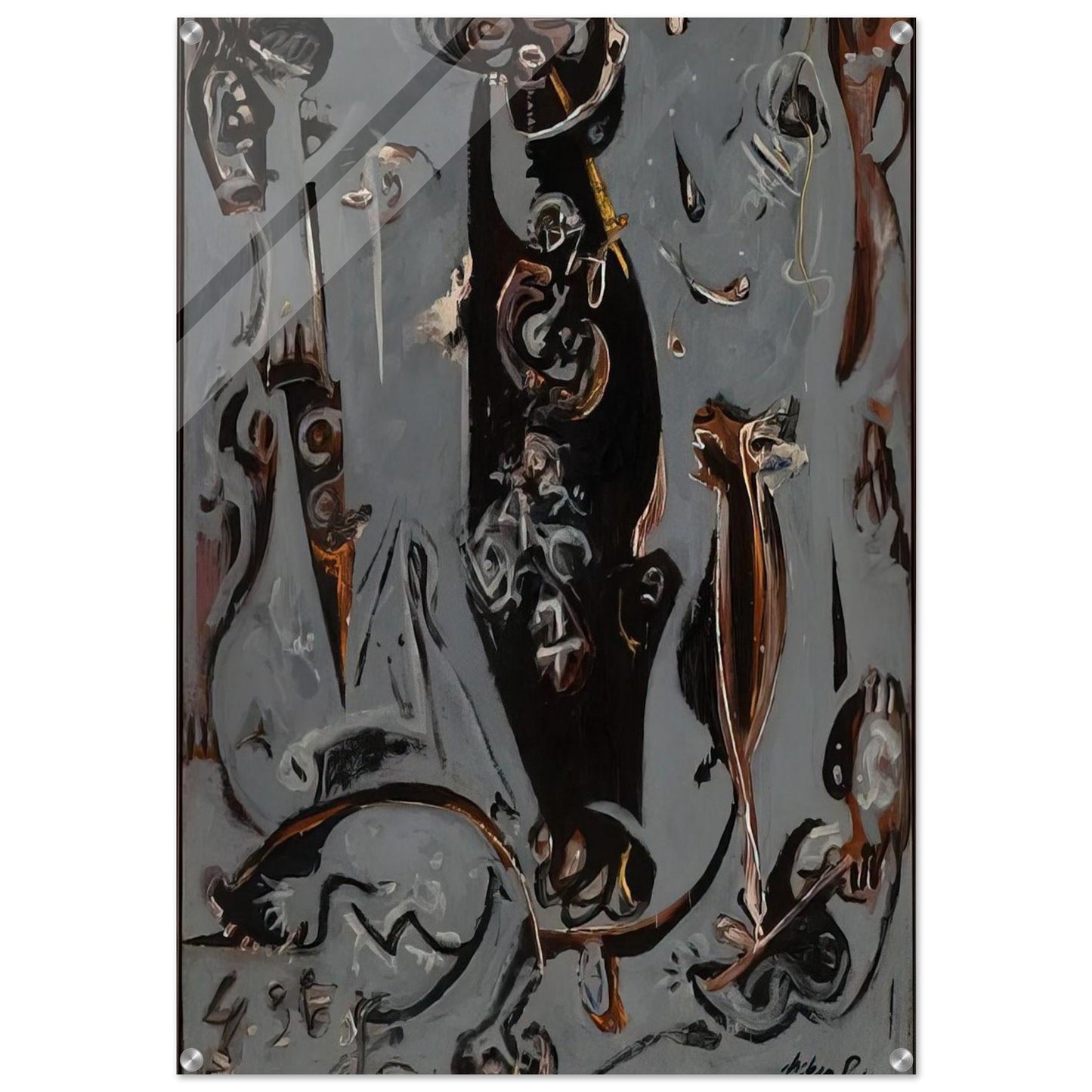 TOTEM LESSON 2 1945 - Jackson Pollock Acrylic Print - 70x100 cm / 28x40″ inches | Jackson Pollock Wall Art | Jackson Pollock Prints