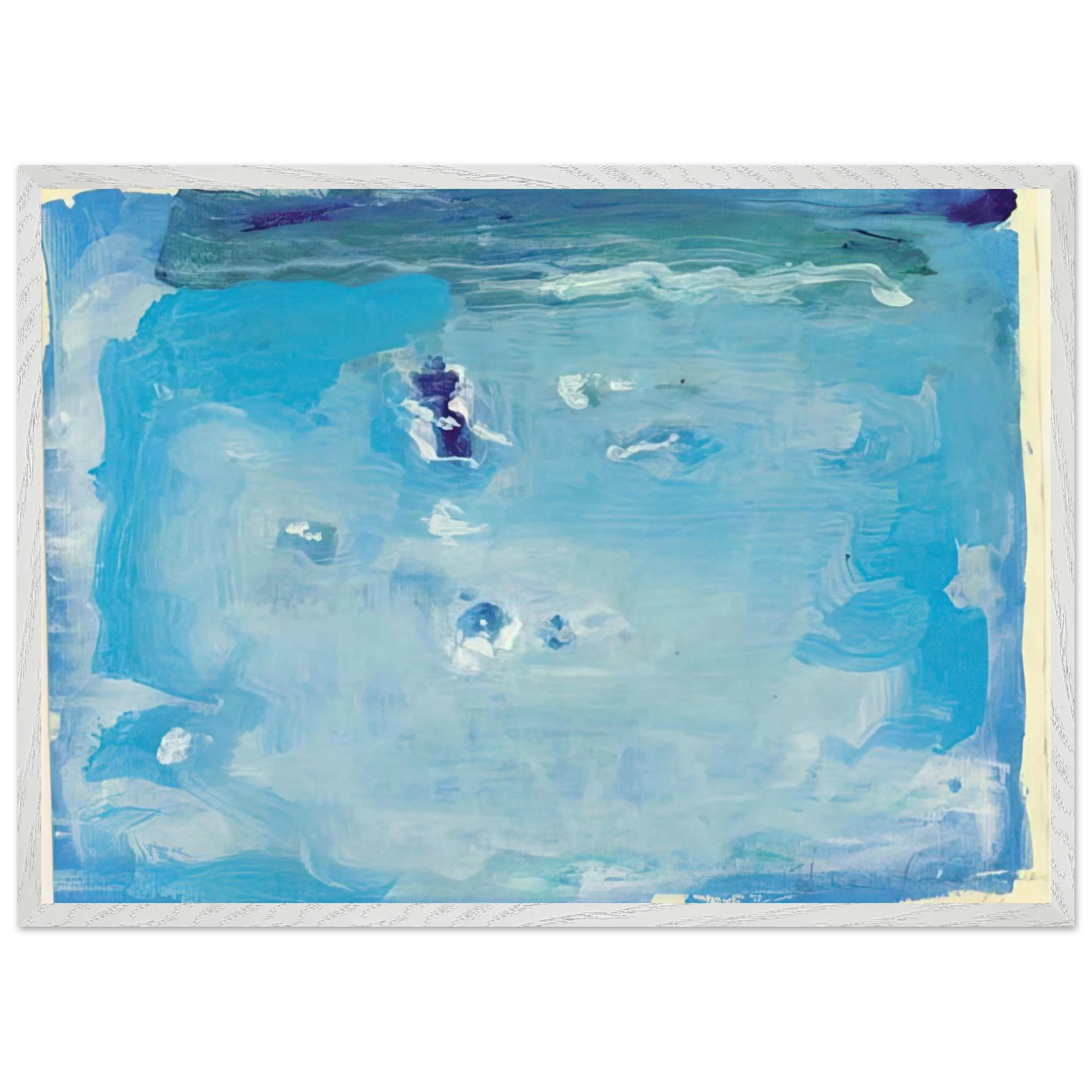 Helen Frankenthaler - Untitled - Color Field Painting, Lyrical Abstraction Wall art - 50x70 cm / 20x28 inches - Premium Wooden Framed Poster With Fine Art Paper - Black frame