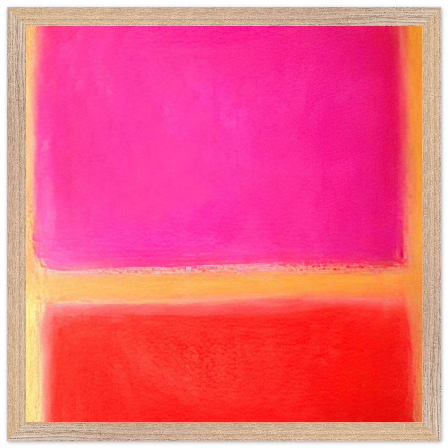 Helen Frankenthaler - Untitled - Color Field Painting Wall art - A2 (42 x 59.4  cm) - Premium Wooden Framed Poster With Fine Art Paper - White frame