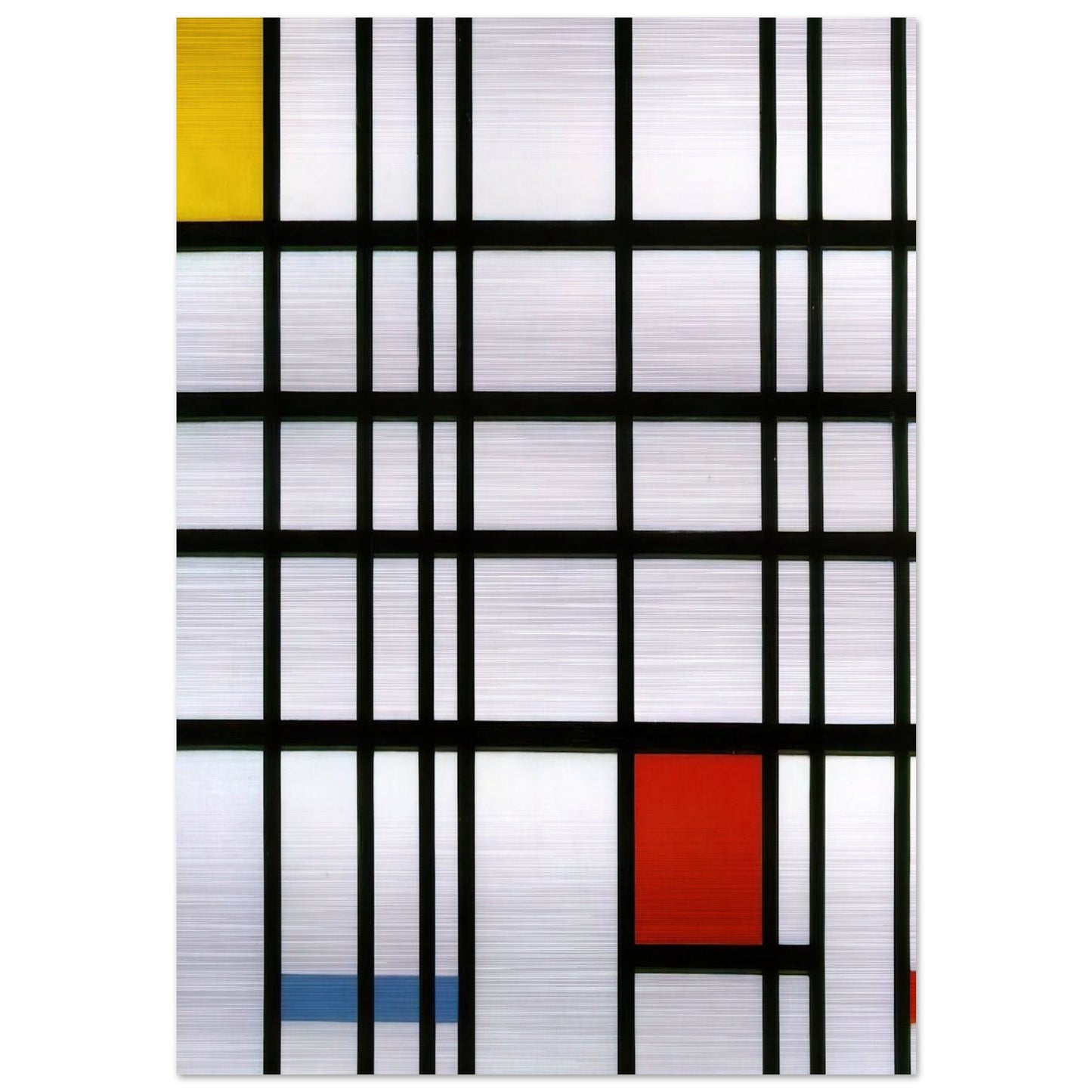 Composition with Red, Yellow and Blue - Piet Mondrian Brushed Aluminum Print - 70x100 cm / 28x40 inches | Piet Mondrian Aluminum Print | Piet Mondrian Prints