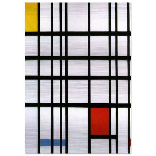 Composition with Red, Yellow and Blue - Piet Mondrian Brushed Aluminum Print - 70x100 cm / 28x40 inches | Piet Mondrian Aluminum Print | Piet Mondrian Prints