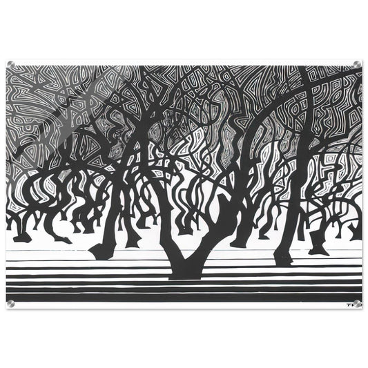 WOODS NEAR MENTON - MC Escher Acrylic Print - 70x100 cm / 28x40″ inches | Maurits Cornelis Escher Prints