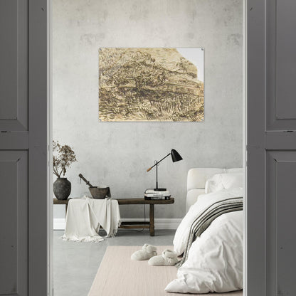 Olive Trees in a Mountain Landscape - Vincent van Gogh Acrylic Print - 70x100 cm / 28x40″ inches | Vincent van Gogh Wall Art | Vincent van Gogh Prints