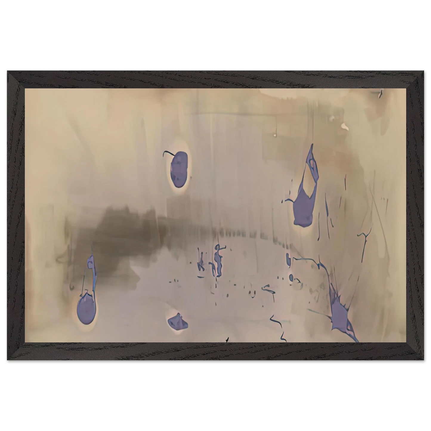 Helen Frankenthaler - Sacrifice Decision, 1981- Wall Art - 21x29.7 cm / 8x12" - Premium Wooden Framed Poster With Fine Art Paper - Black frame