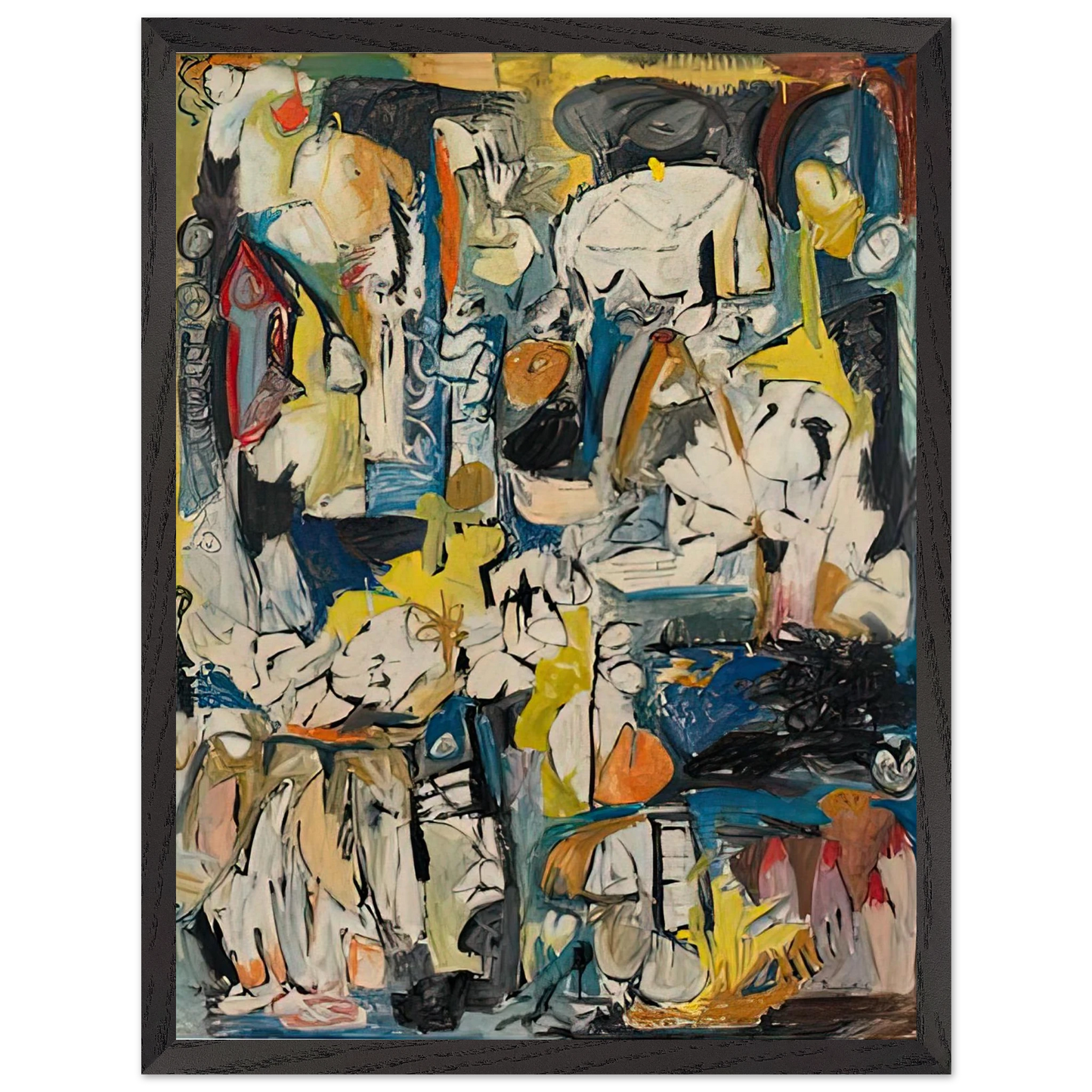Helen Frankenthaler - Village, 1951- Wall Art - 28x40 inches / 70x70 cm - Canvas (Imperial) - -