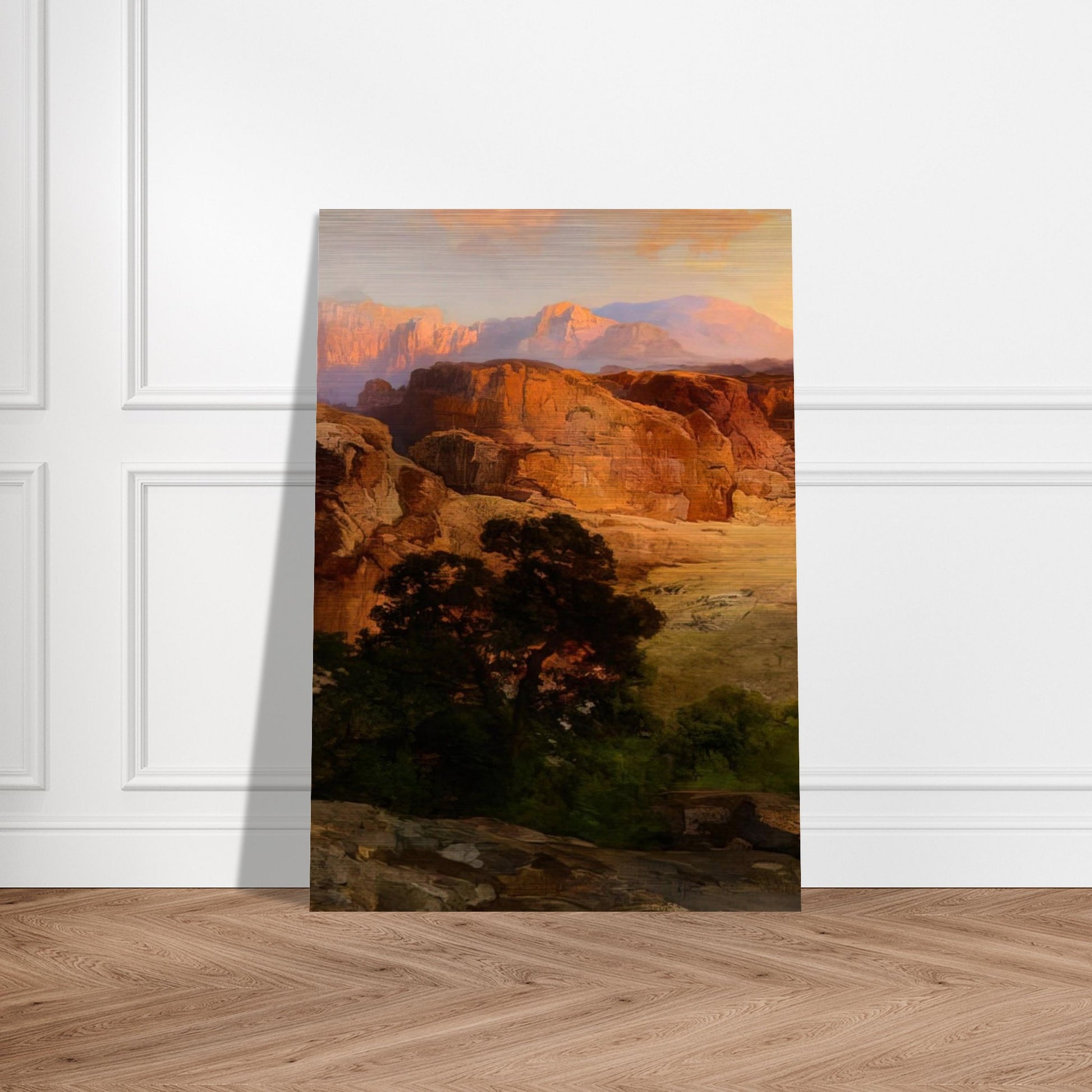 A Water Pocket Northern Arizona - Thomas Moran Brushed Aluminum Print - 70x100 cm / 28x40 inches | Thomas Moran Aluminum Print | Thomas Moran Prints