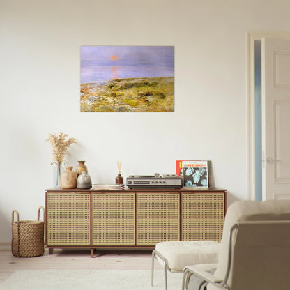 Sunset, Isle of Shoals - Childe Hassam Brushed Aluminum Print - 70x100 cm / 28x40 inches | Childe Hassam Aluminum Print | Childe Hassam Prints