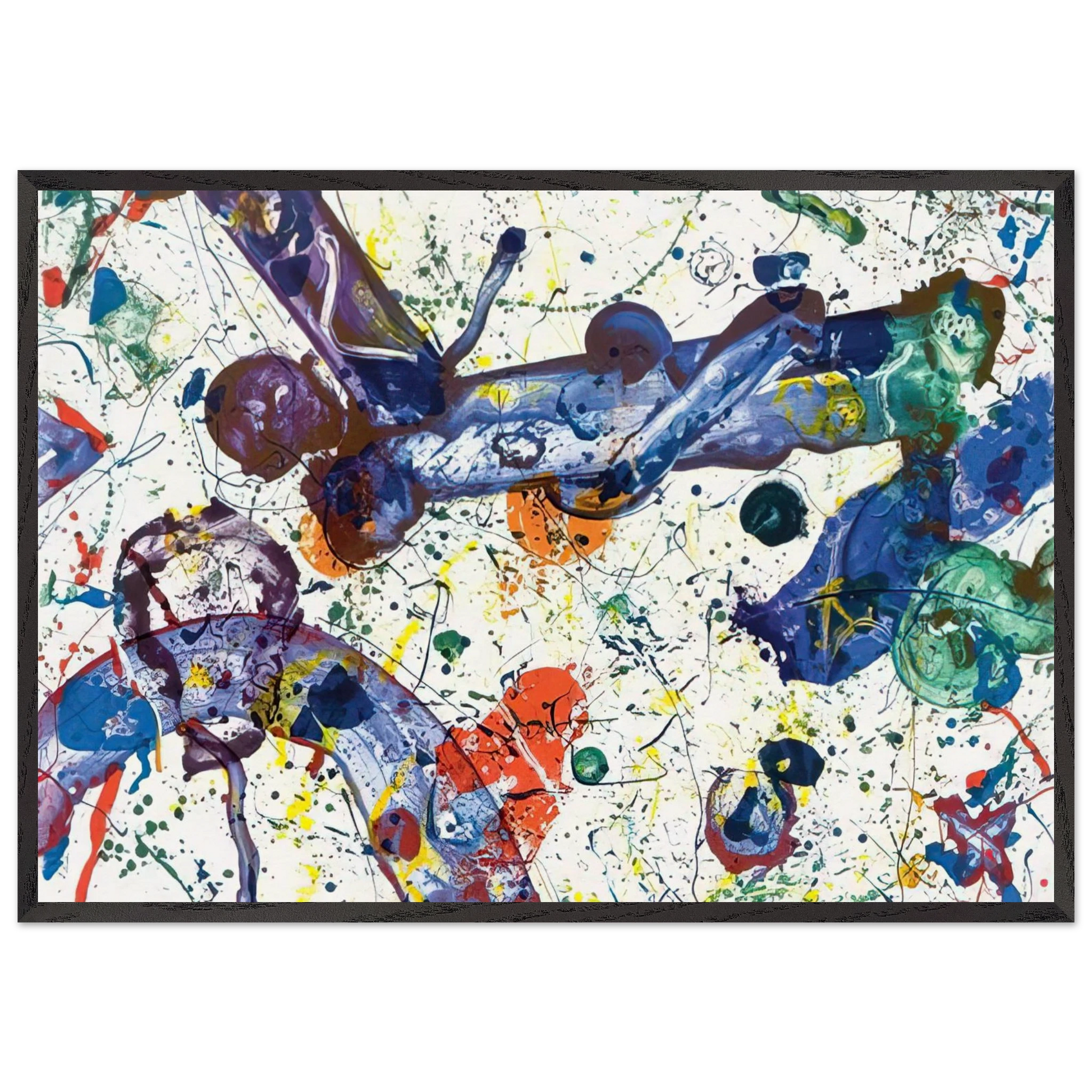 King Corpse  SFS-288  - Sam Francis Framed Art Print – Black Wooden Frame - Default Title - -Framed Art Print