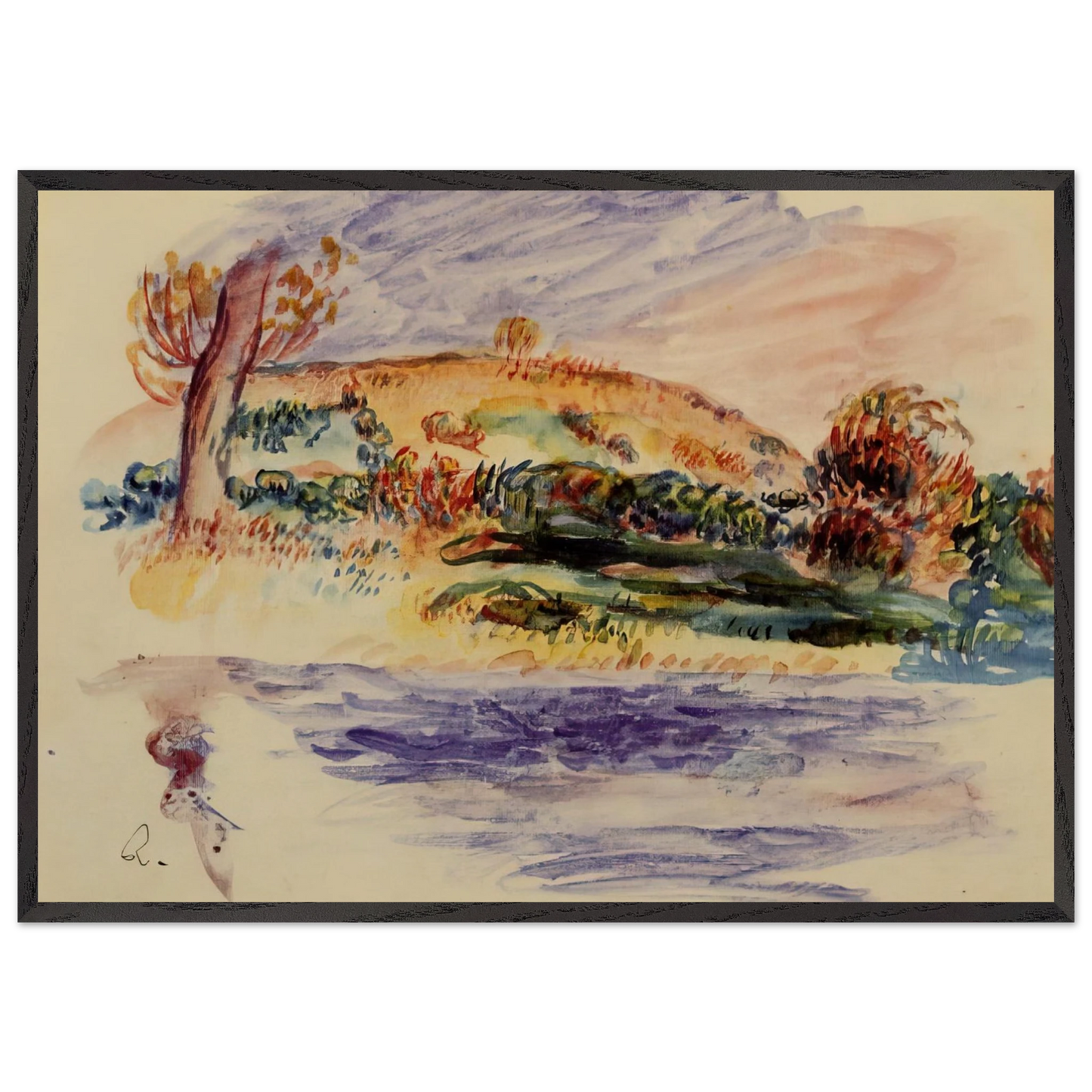 LANDSCAPE N14 - Pierre-Auguste Renoir Framed Art Print – Black Wooden Frame - Default Title - -Framed Art Print