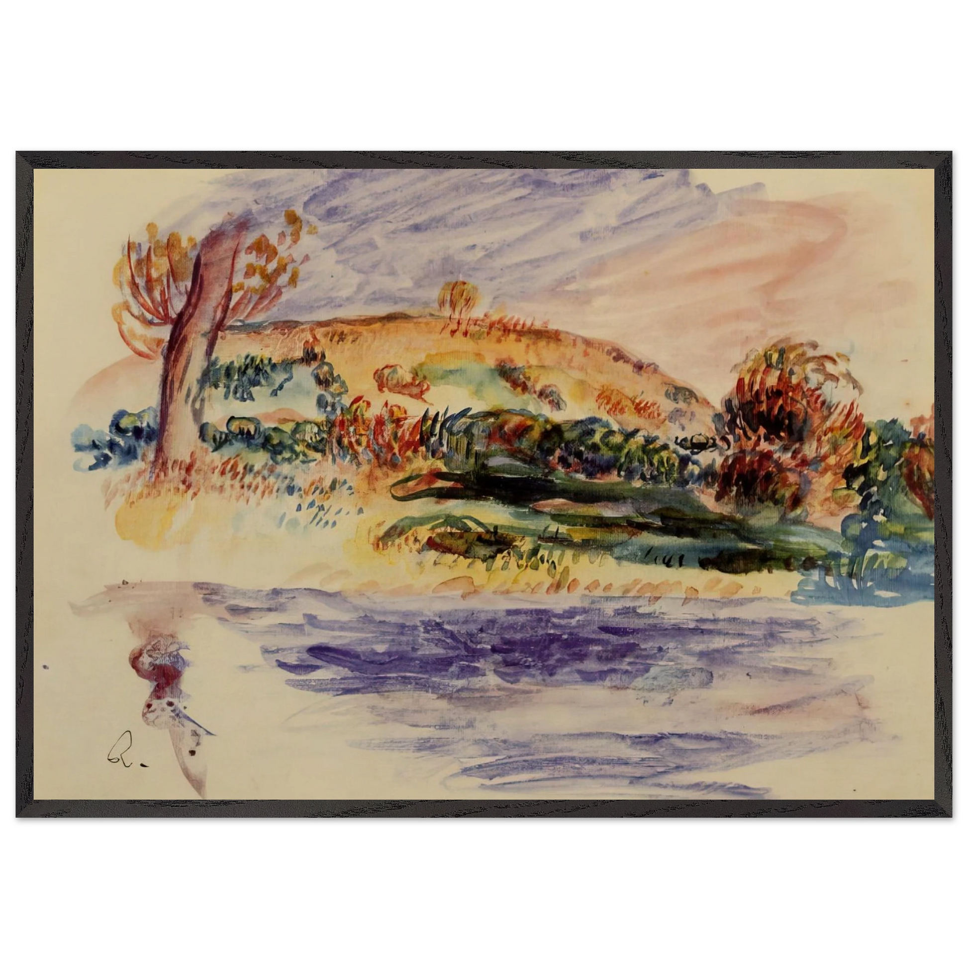 LANDSCAPE N14 - Pierre-Auguste Renoir Framed Art Print – Black Wooden Frame - Default Title - -Framed Art Print