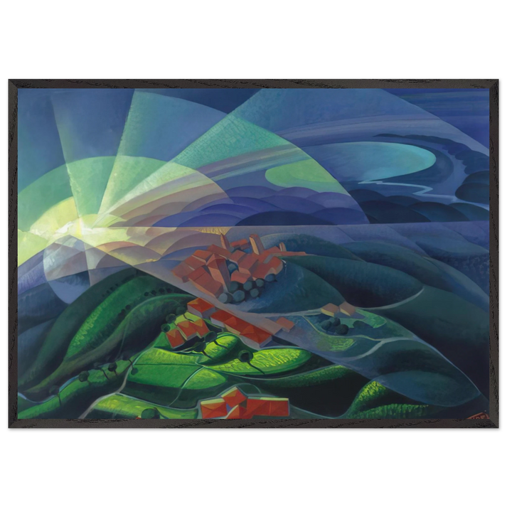 Aurora Volando - 1933 - Gerardo Dottori 70x100 cm / 28x40 inches Framed Art Print – Black Wooden Frame