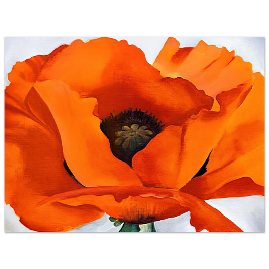 Georgia O'Keeffe - Red Poppy Fine Art Poster - 13x18 cm / 5x7 inches