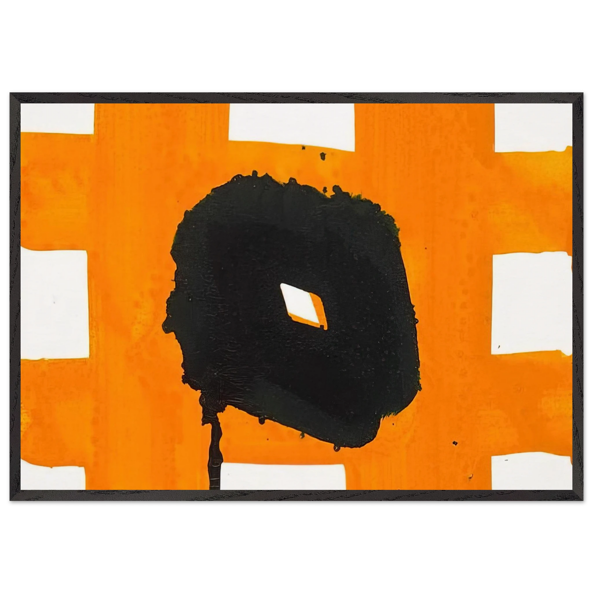 Untitled  SF78-233  - Sam Francis Framed Art Print – Black Wooden Frame - Default Title - -Framed Art Print