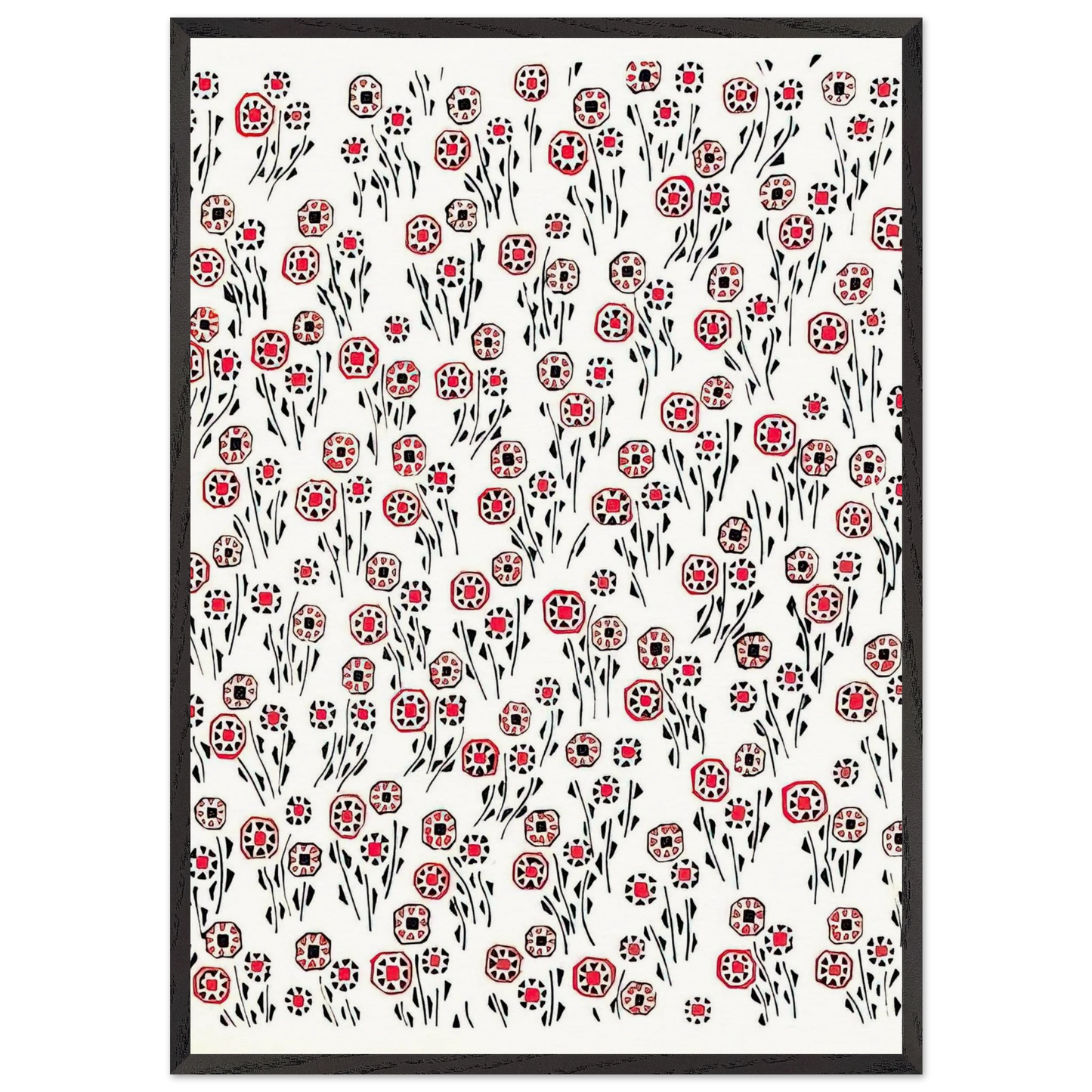 COMPOSITION 18 - Sonia Delaunay Framed Art Print – Black Wooden Frame - Default Title - -Framed Art Print