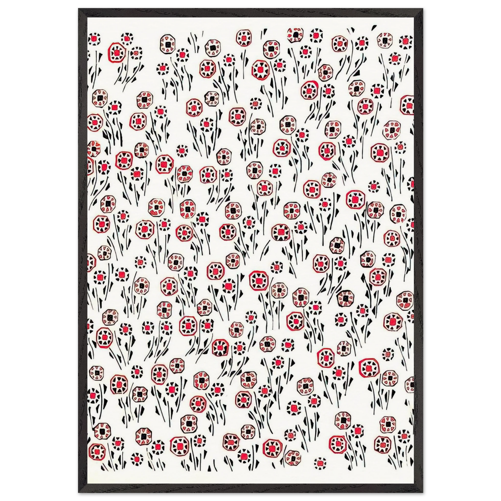 COMPOSITION 18 - Sonia Delaunay Framed Art Print – Black Wooden Frame - Default Title - -Framed Art Print