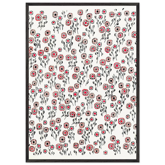 COMPOSITION 18 - Sonia Delaunay 70x100 cm / 28x40 inches Framed Art Print – Black Wooden Frame