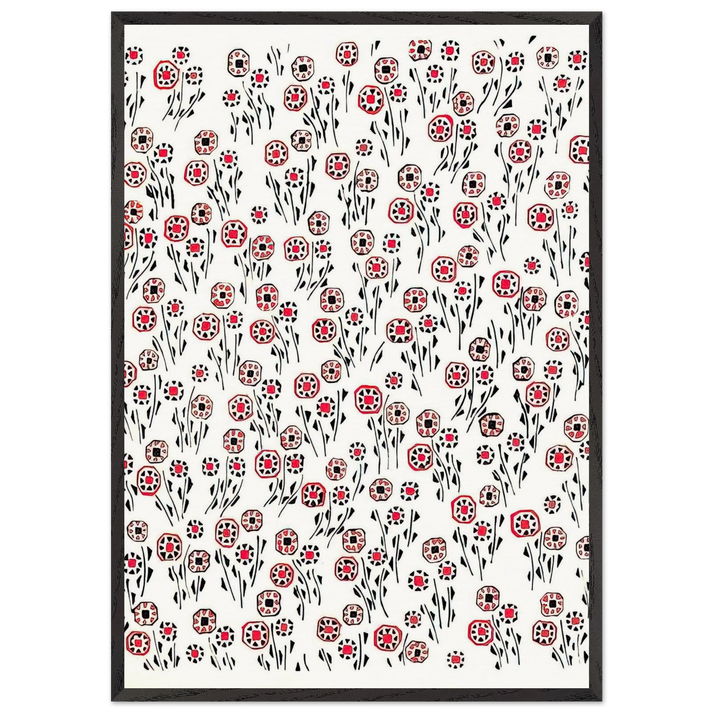 COMPOSITION 18 - Sonia Delaunay 70x100 cm / 28x40 inches Framed Art Print – Black Wooden Frame