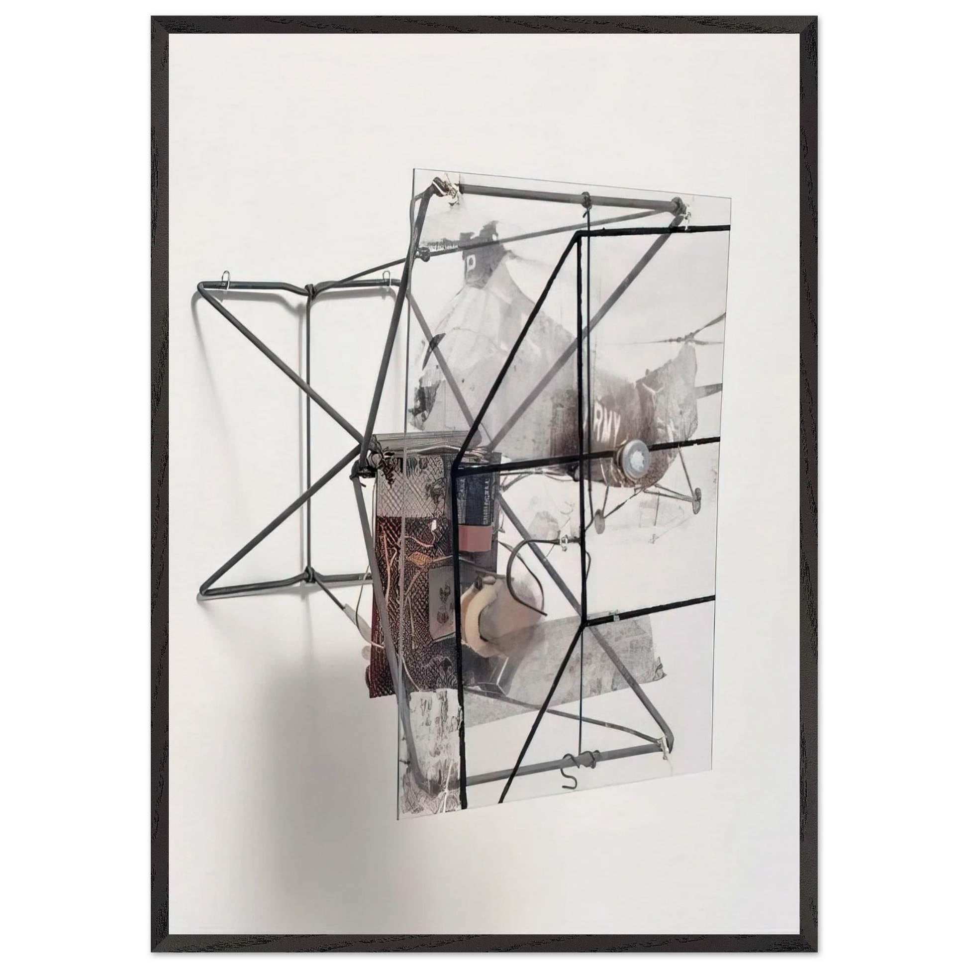 DRY CELL 1963 - Robert Rauschenberg Framed Art Print – Black Wooden Frame - Default Title - -Framed Art Print