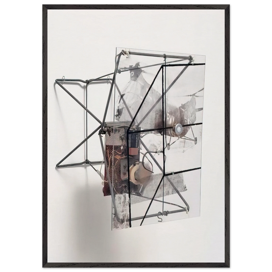 DRY CELL 1963 - Robert Rauschenberg Framed Art Print – Black Wooden Frame - Default Title - -Framed Art Print