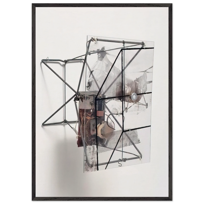 DRY CELL 1963 - Robert Rauschenberg 70x100 cm / 28x40 inches Framed Art Print – Black Wooden Frame