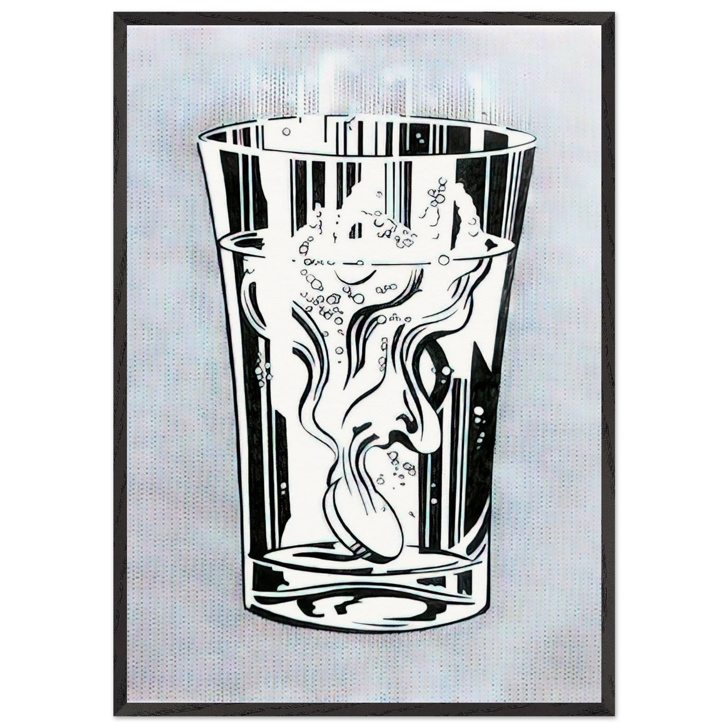 ALKA SELTZER 1966 - Roy Lichtenstein Framed Art Print – Black Wooden Frame - Default Title - -Framed Art Print