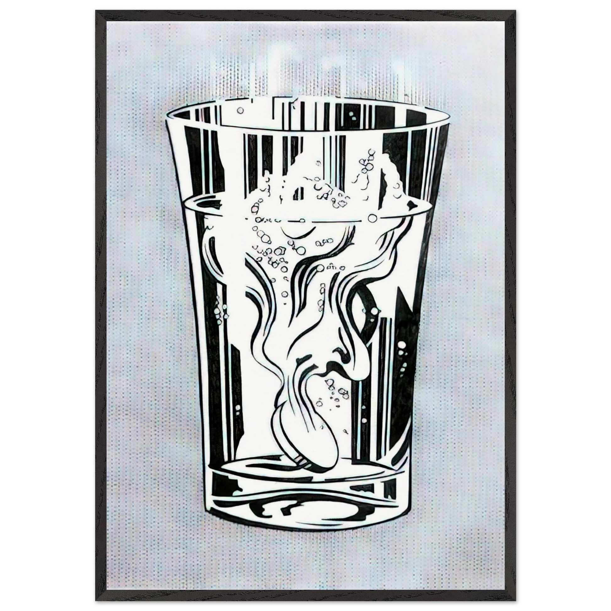ALKA SELTZER 1966 - Roy Lichtenstein Framed Art Print – Black Wooden Frame - Default Title - -Framed Art Print