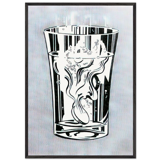 ALKA SELTZER 1966 - Roy Lichtenstein Framed Art Print – Black Wooden Frame - Default Title - -Framed Art Print